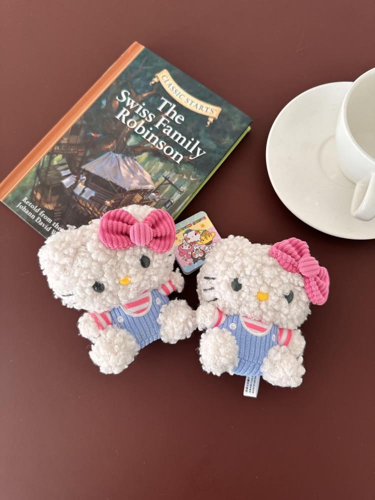 뽀글 헬로키티 가방 군번줄 키링