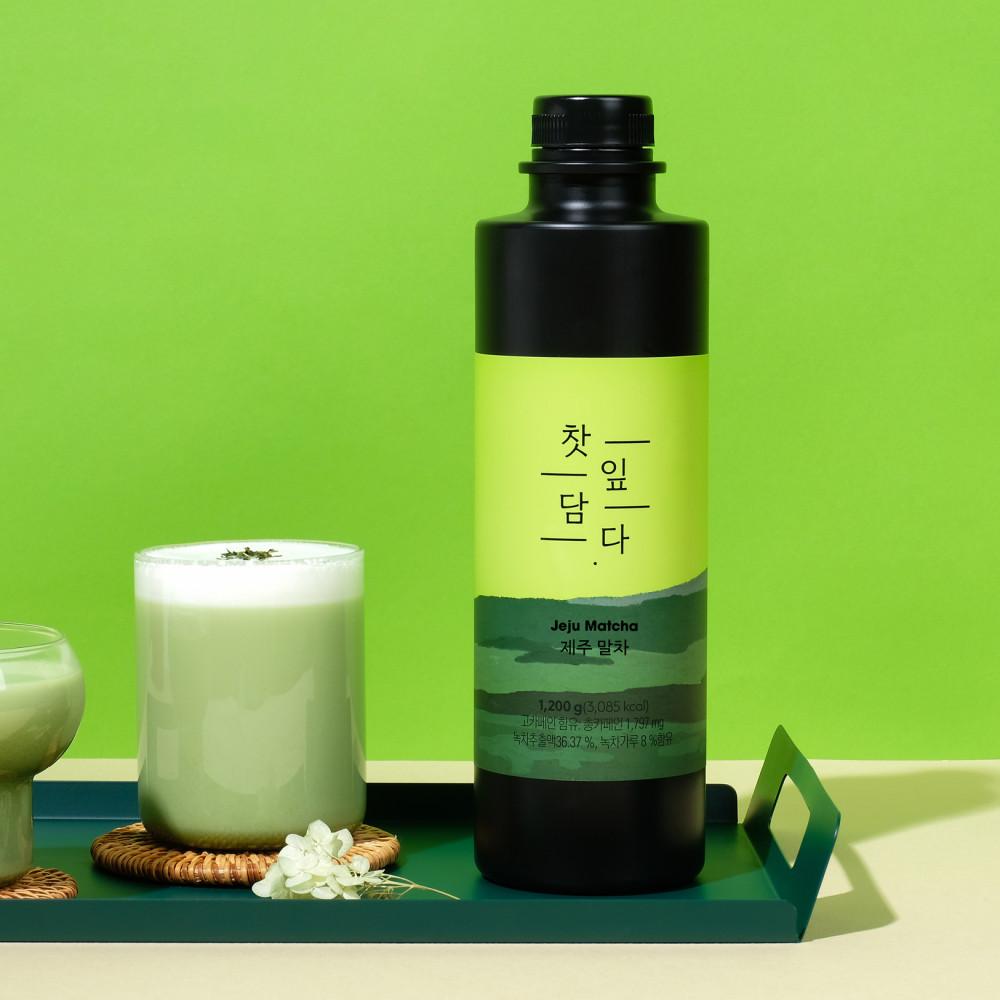 찻잎담다 제주 말차 1.2kg 액상 음료베이스