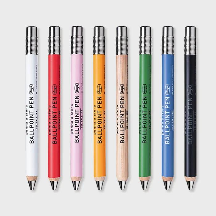 [MARKS] 라운드 우드 볼펜 Gel Wood Ballpoint Pen