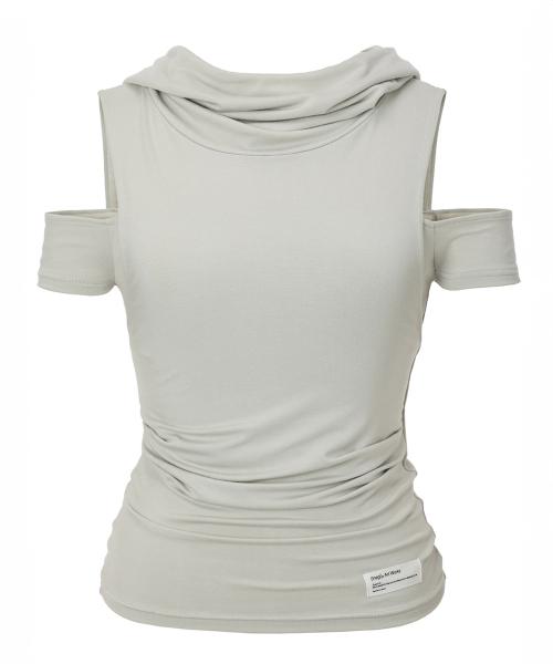 Muted Hoodie Top (beige)