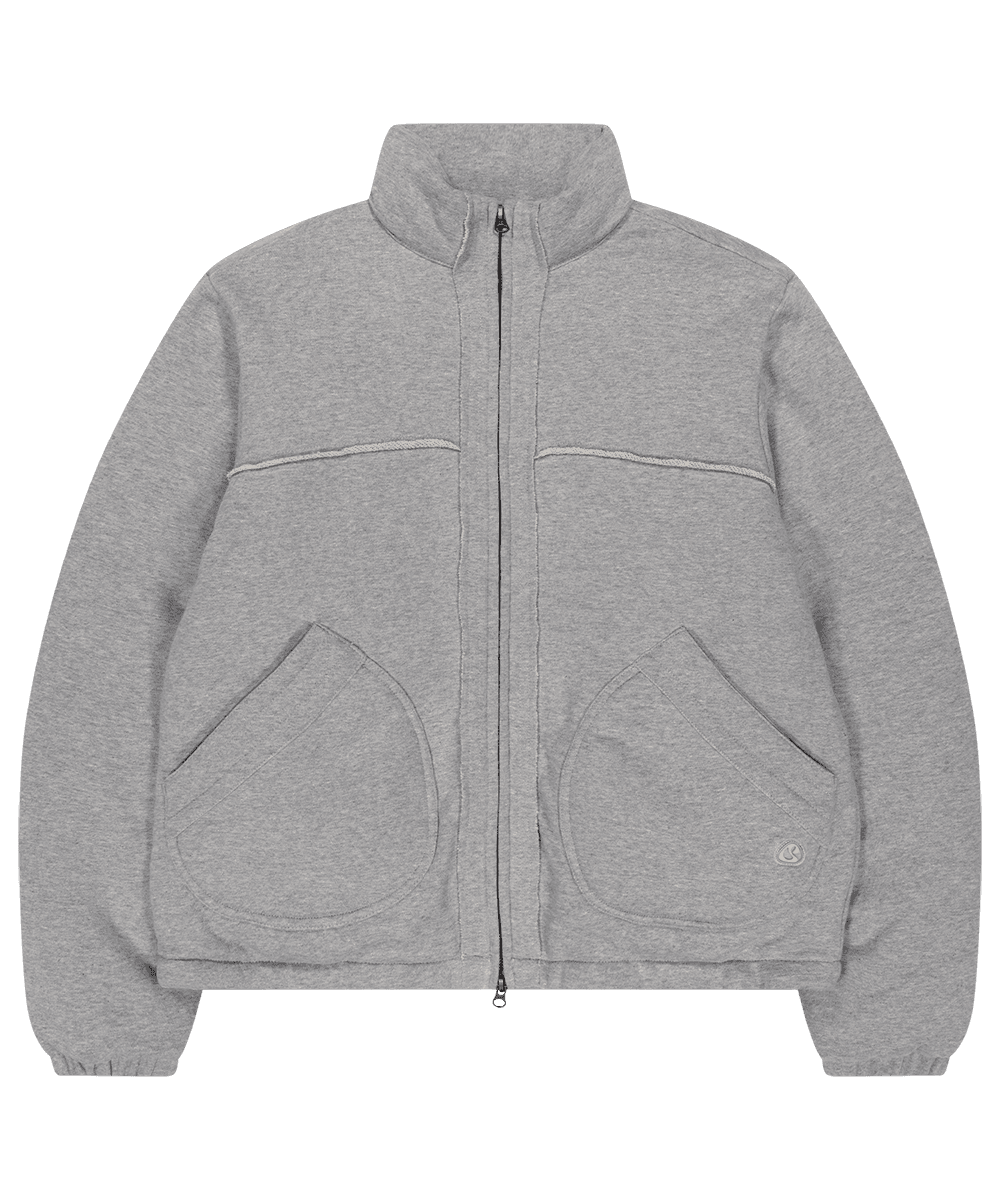 COZY SWEAT DOWN JACKET MELANGE GREY