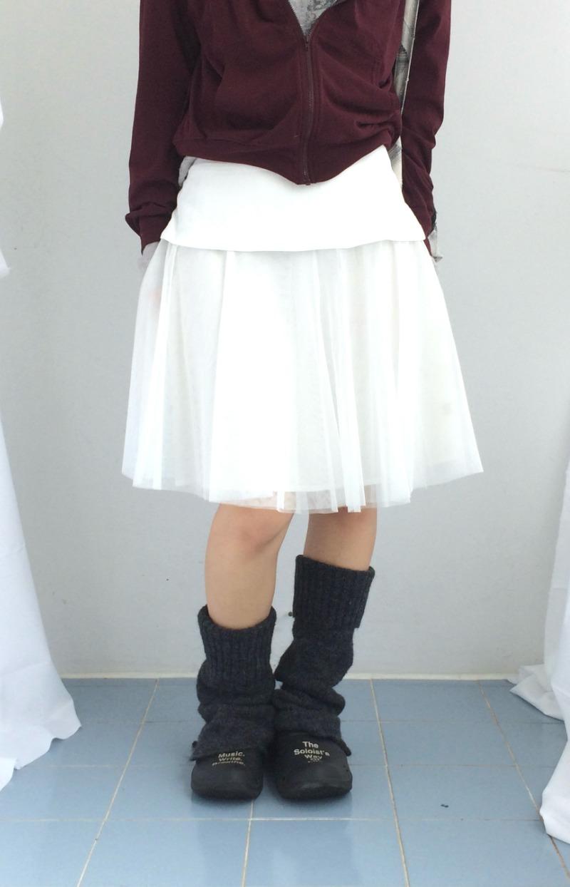 (2 C ᵒ l o🅡) 시스루 커브 레이어드 스커트