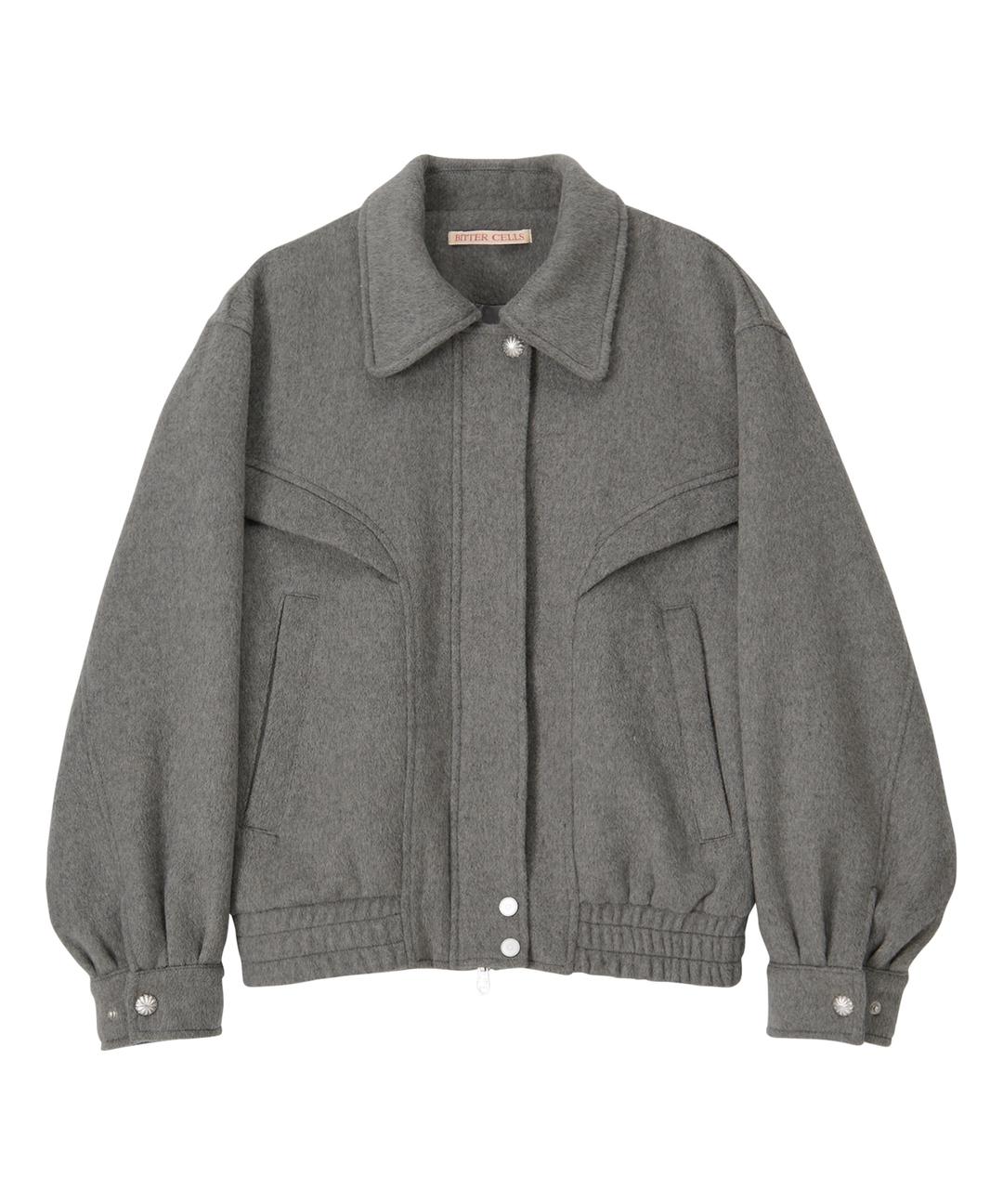 Soil Wool Blouson Jacket-Grey