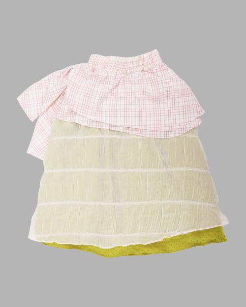 더뮤지엄비지터(THEMUSEUMVISITOR)  CHIFFON DOT LAYERED BANDING SKIRT - 사이즈 & 후기 | 무신사