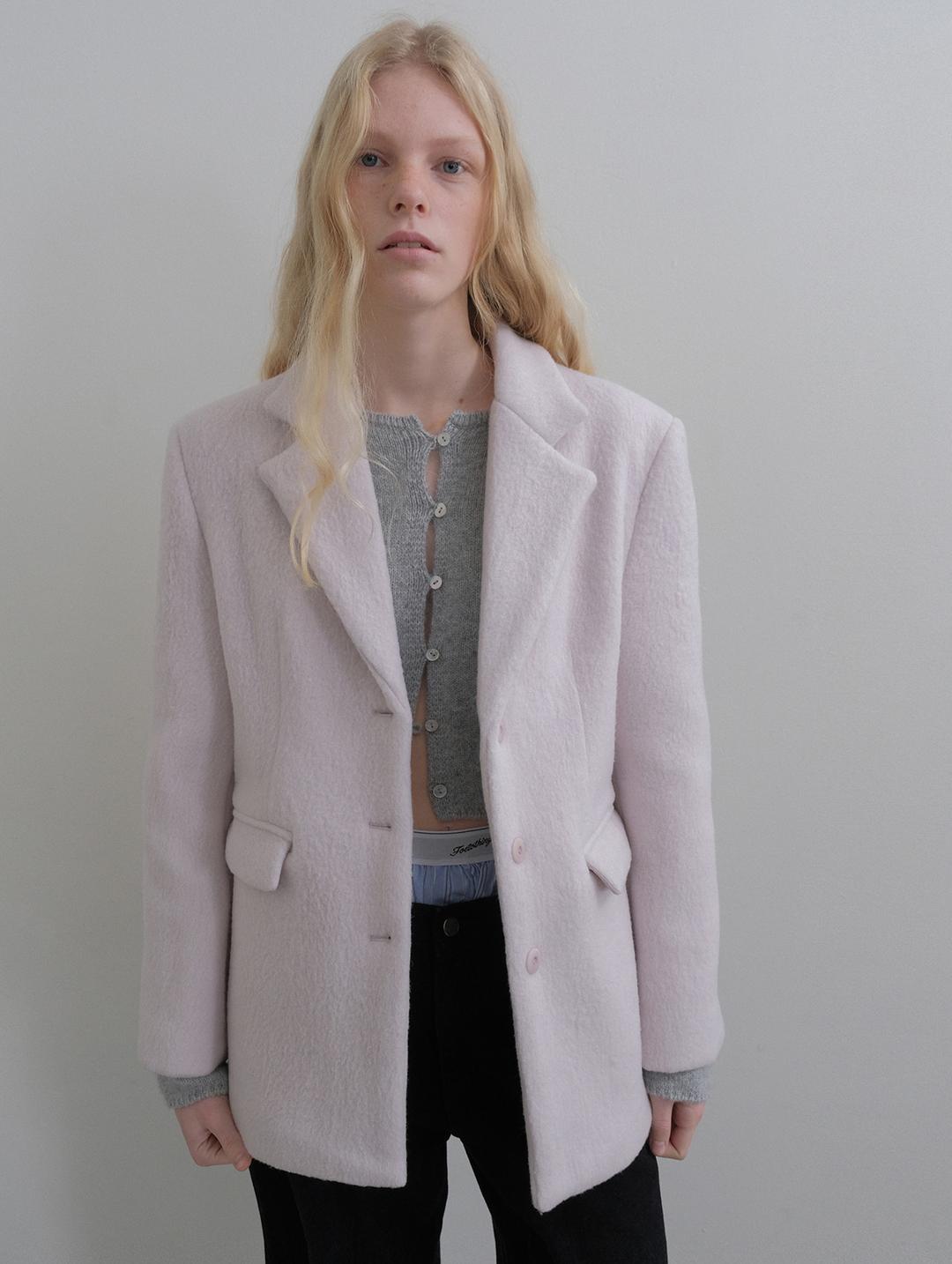 Moondust wool overfit jacket - pink