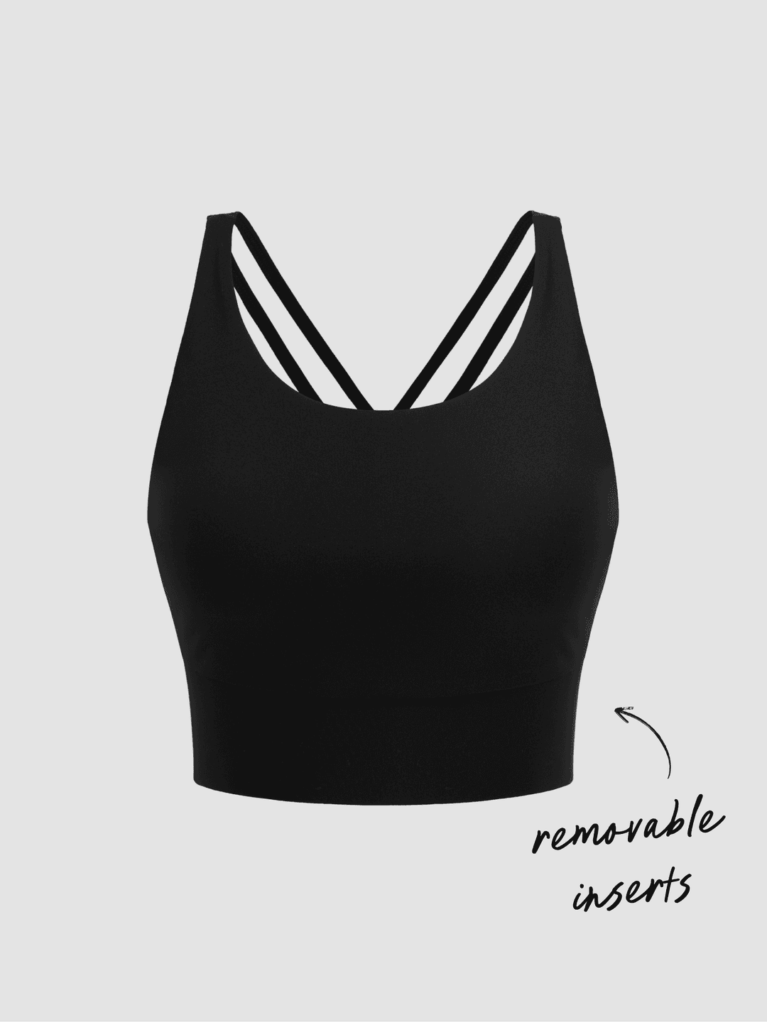CIDERBUTTER™ Scoop Neckline Solid Active Bra