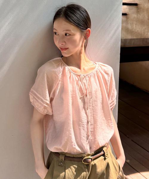 Elena puff half sleeve blouse