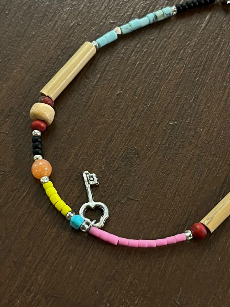 [스트링더비즈] 미니 펜던트 우드 비즈 믹스 팔찌