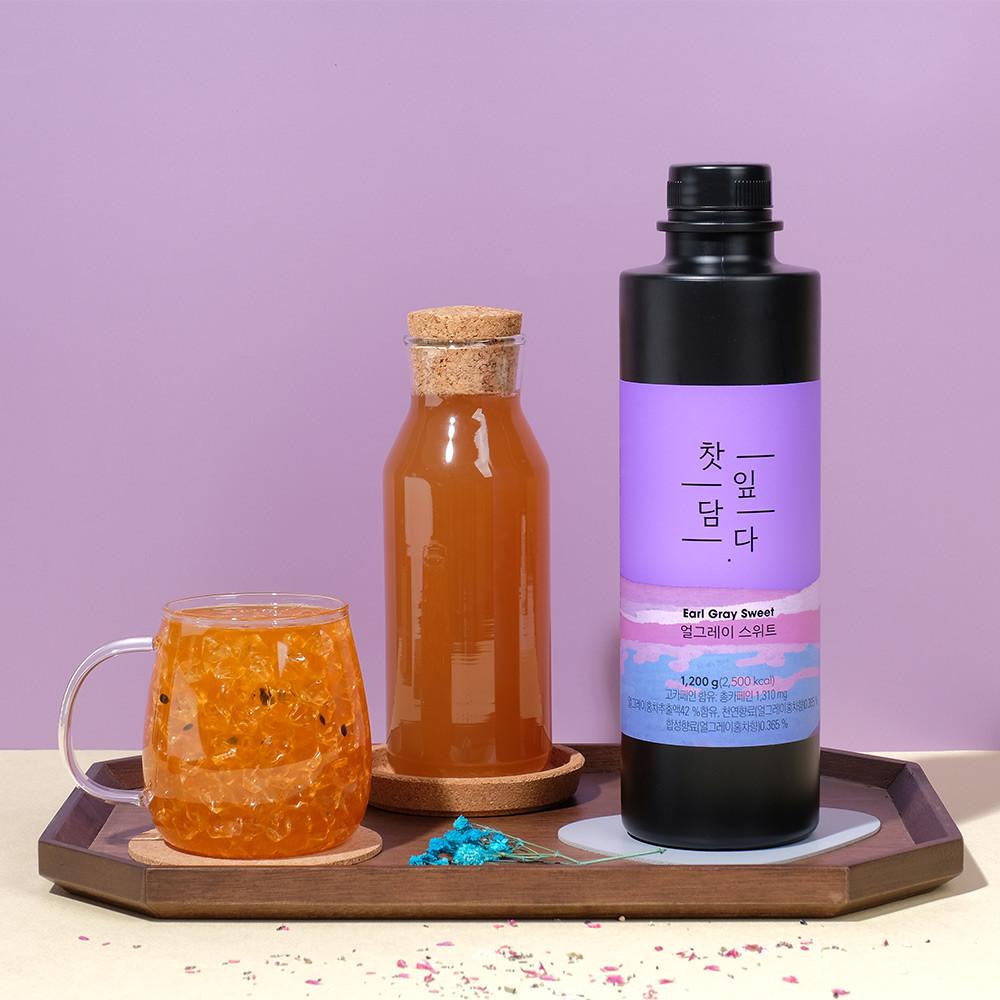 찻잎담다 얼그레이 스위트 1.2kg 밀크티 하이볼 대용량 시럽