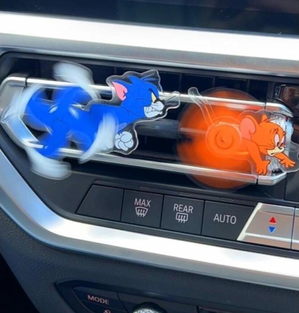 달리는 톰과제리 차량용 송풍구 아크릴 클립 2종 세트