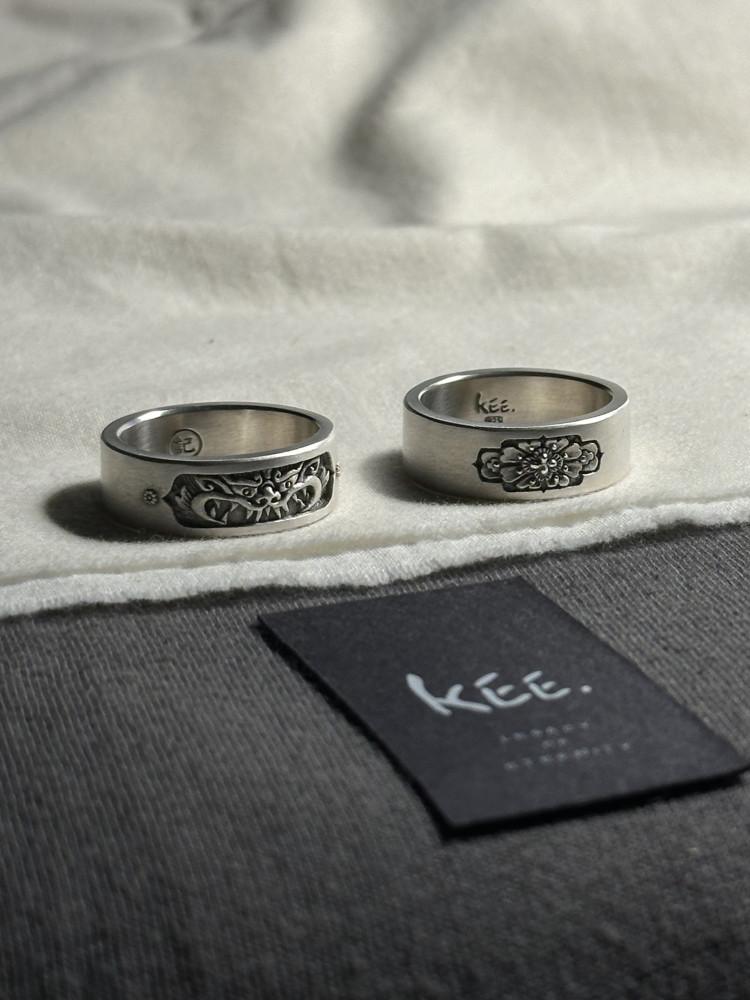 귀면암막새와 보상화 반지 / kee