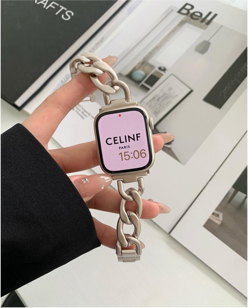 애플워치 메탈 체인스트랩 스타라이트 SE 7세대 40mm 41mm 줄 줄질 시계줄