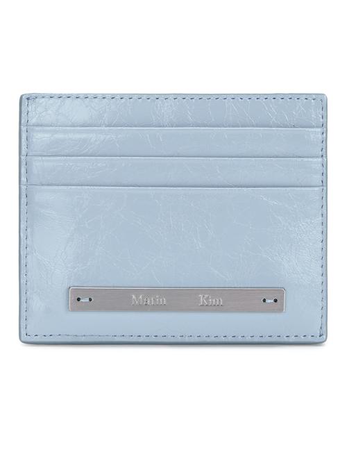 GLOSSY SLIM METAL CARD HOLDER IN SKY