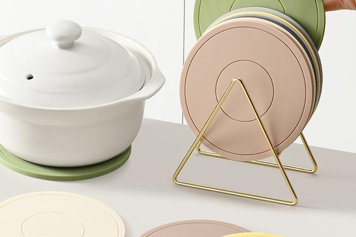 그리드 실리콘 냄비 받침 냄비받침대 6colors