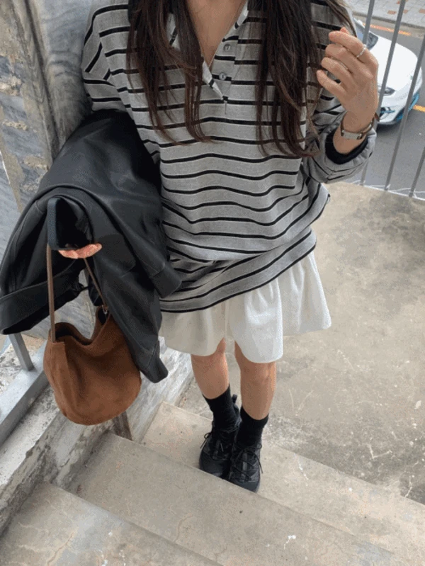 타미 스트라이프 카라티 (gray)