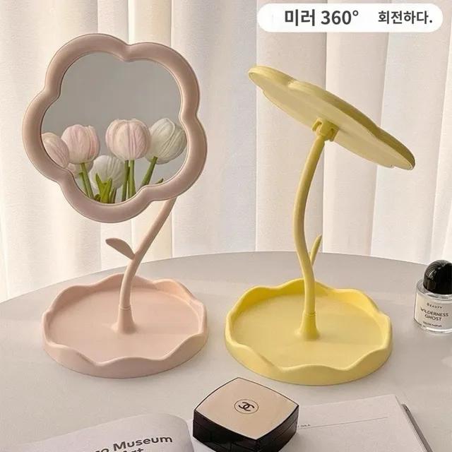 인싸템 러블리 플라워 탁상거울 화장대 미러 거울 책상 인테리어 뷰티소품 메이크업 친구선물 우정 bb