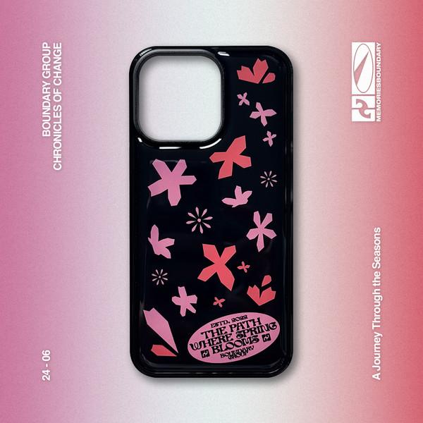 Flower Blooms Epoxy Phone Case (Pink-BK / Pink-WH)