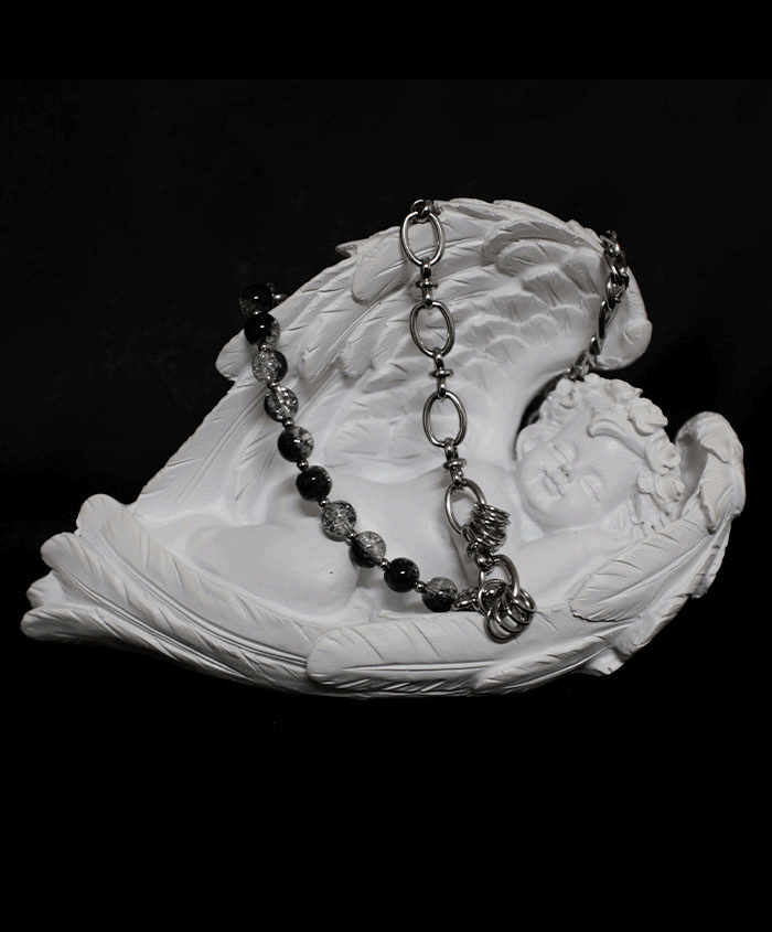 black chain necklace [밤의 우주 목걸이]