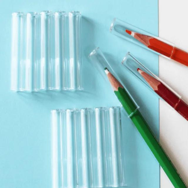 [10개입] 연필마개 연필캡 색연필 싸인펜 가드 펜슬 보호캡 사인펜 연필심 보호 투명 홀더