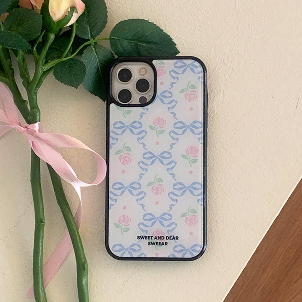 (16시리즈 추가 )글라스 범퍼 ROSE RIBBON CASE (2color)