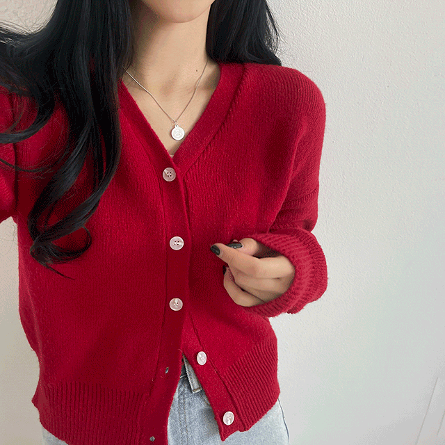 [기본템/7color] 언제 어디에나, 데일리 브이넥 니트 가디건