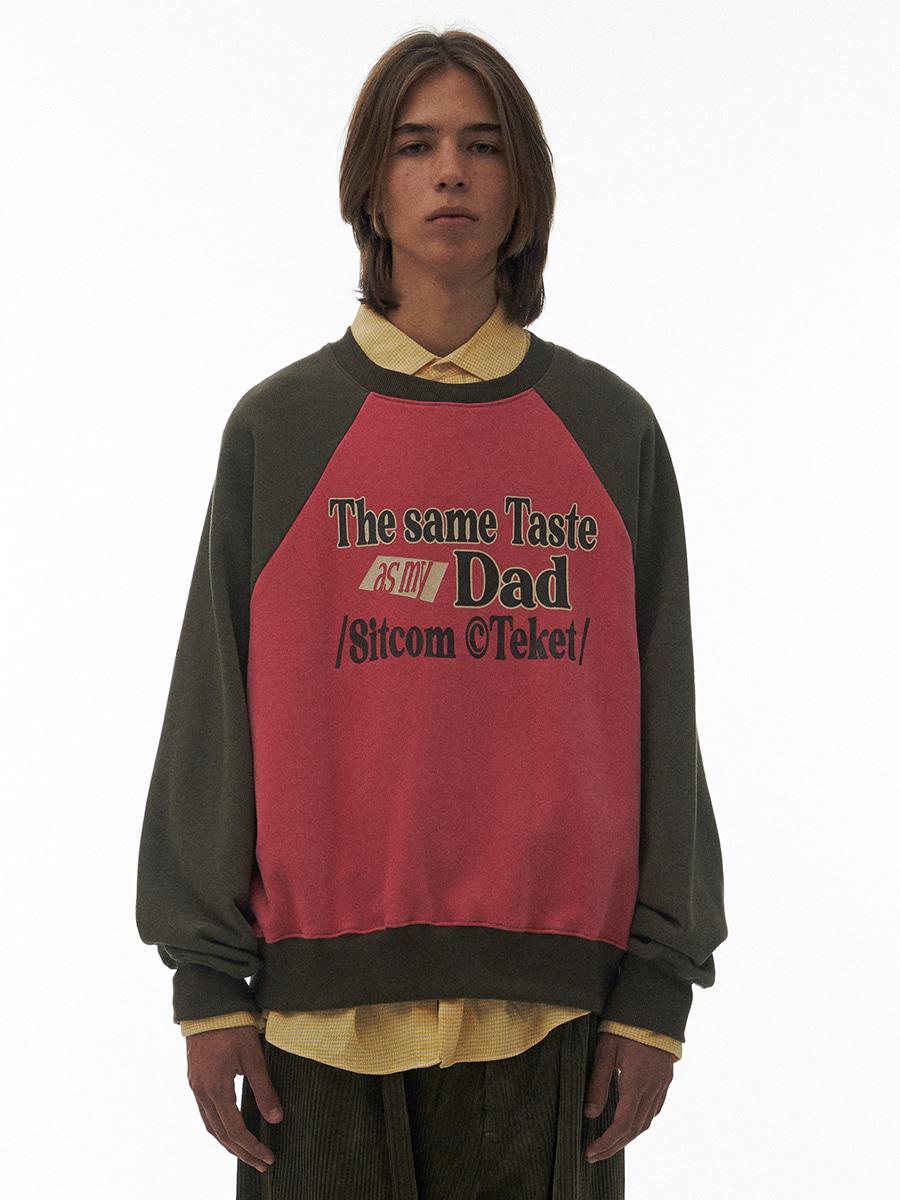 Same Taste Raglan Sweatshirt Pink