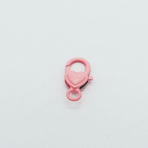 O형 열쇠고리 하트 - 분홍 (10개입)