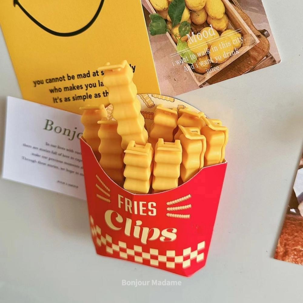 감자튀김 봉지집게 밀봉클립 냉장고자석