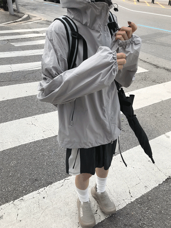 cap hood windbreaker (4color)
