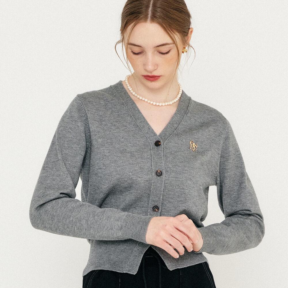 WOMAN GNRL 에센셜 베이직 가디건 [GREY] / WBC1L04504