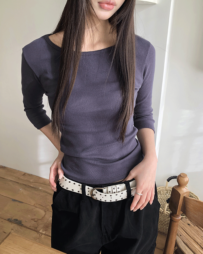 원더원더 [기본템💫/5colors] 키퍼 유넥 베이직 7부 티셔츠