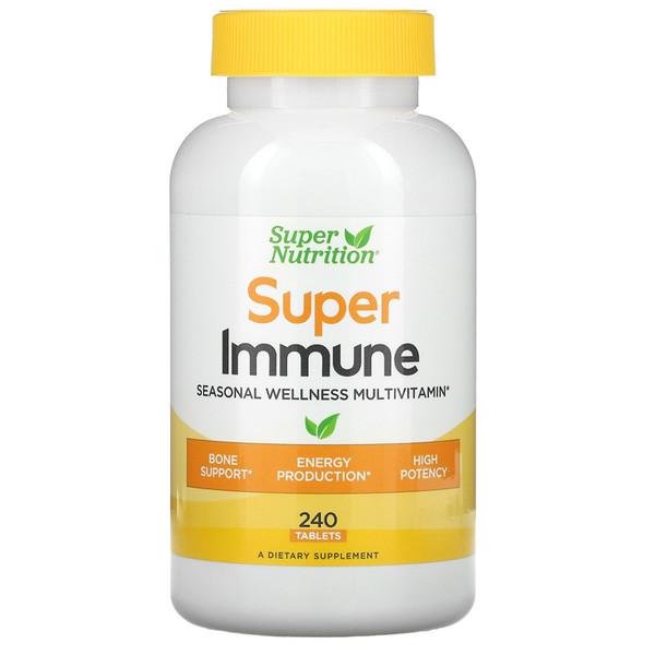 슈퍼 뉴트리션, 슈퍼 이뮨, 종합 비타민 240정 / Super Nutrition Super Immune, Seasonal Wellness Multivitamin, 240 Tablets