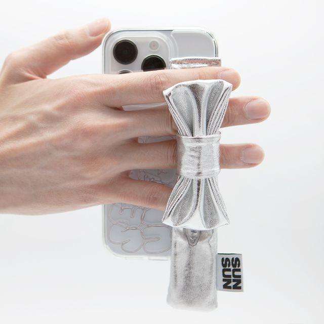 SUN CASE ENAMEL RIBBON SILVER