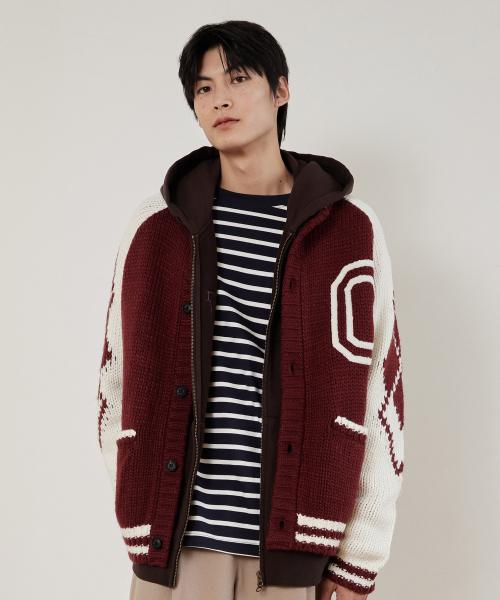 코위찬 가디건 레드