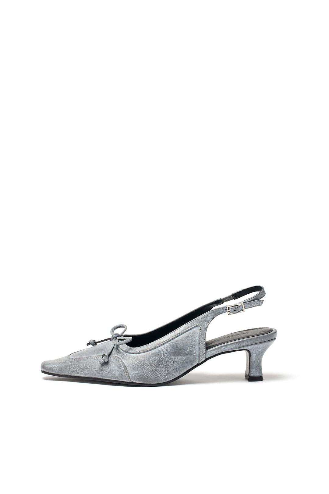 MATIN RIBBON SLING BACK HEELS IN GREY