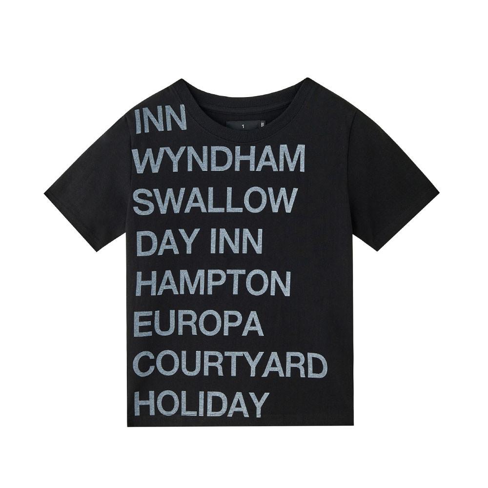 사파리스팟 Safarispot 반팔티셔츠 1/2 HIGHWAY INN TEE BLACK/WHITE