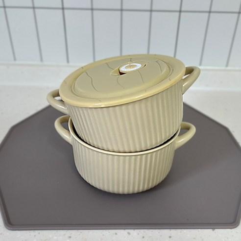 유니드언 전자레인지 도자기 계란찜 라면 용기 뚜껑 세트 - 전자레인지용기 | 쿠팡