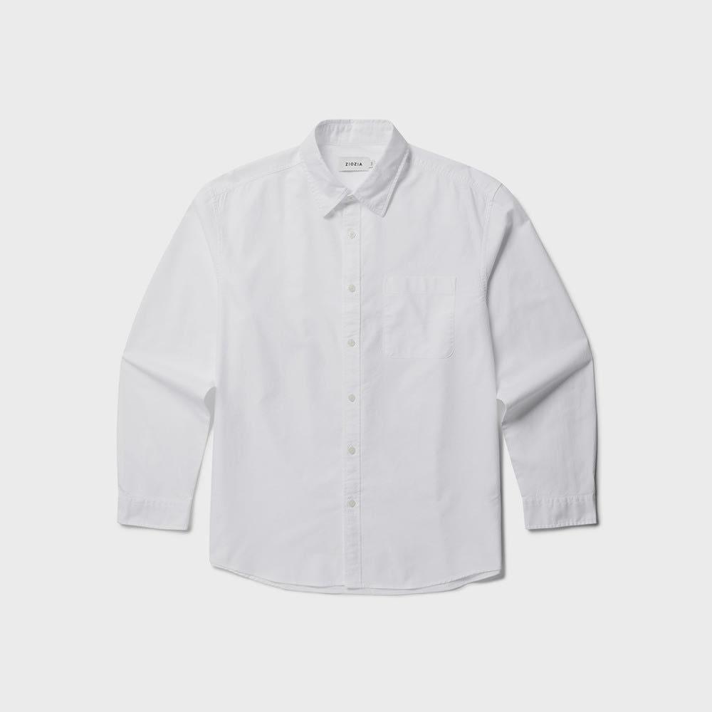 남성) 루즈핏 옥스포드 셔츠_ABE3WC1101WT