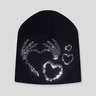 Skull heart beads beanie