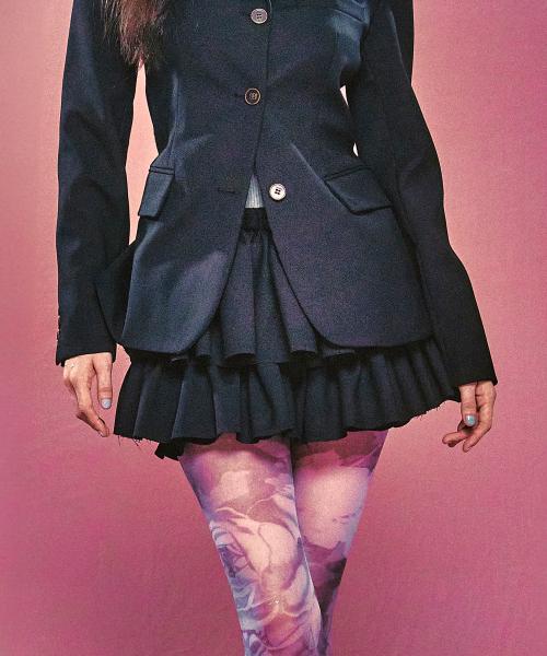 TUTU MINI SKIRT BALOON PANTS BLACK