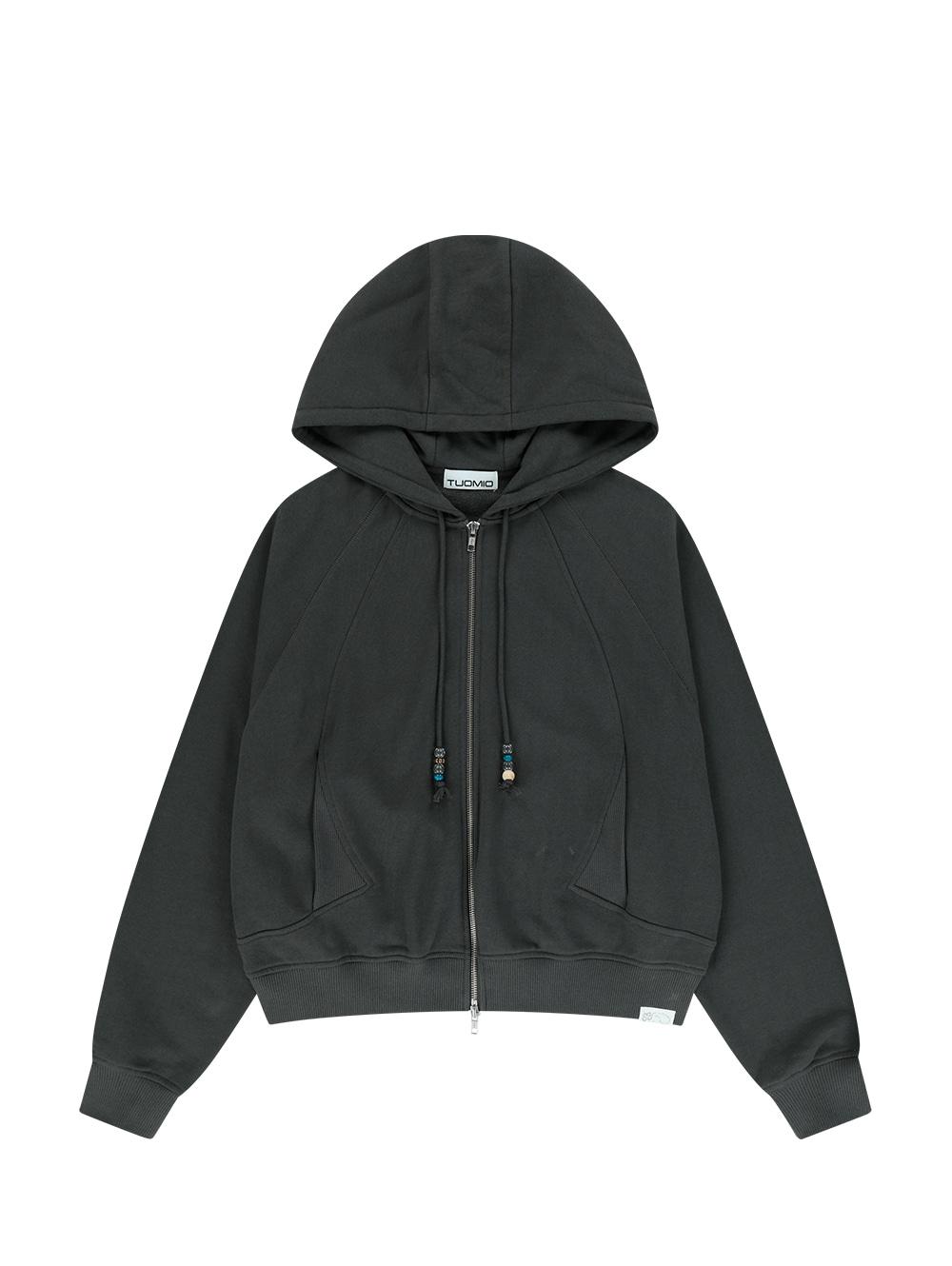 [10/11 예약발송] STRING CHARM HOOD ZIP-UP [CHARCOAL]