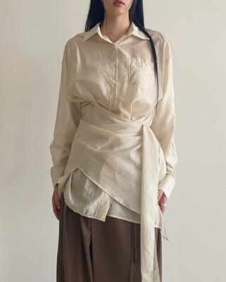gloss wrap shirt (2color)