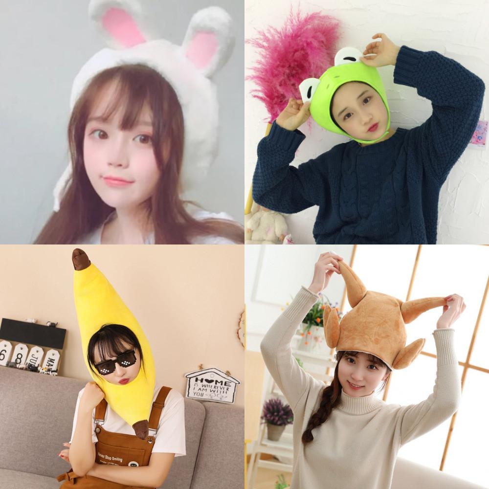 총70종 사진관납품 토끼모자 동물모자 캐릭터 인형모자 개구리