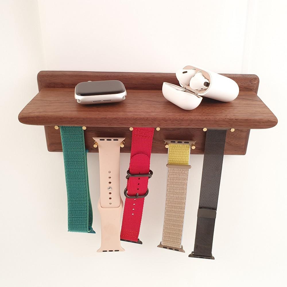 원목 애플워치 스트랩 거치대 밴드 걸이 홀더 보관함