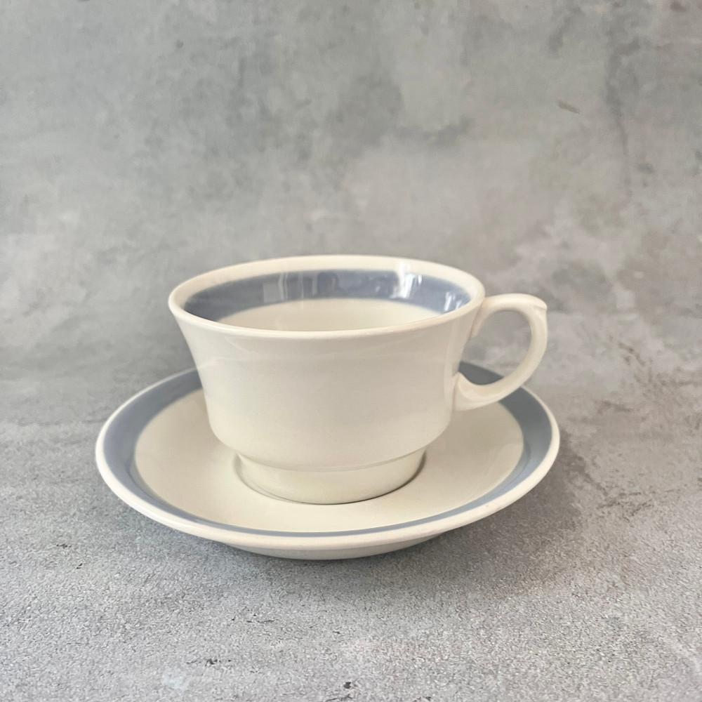 [유럽빈티지]아라비아 핀란드_리본스 블루 컵앤소서 커피잔 빈티지찻잔/ARABIA OF FINLAND_Ribbons Blue Cup&Saucer