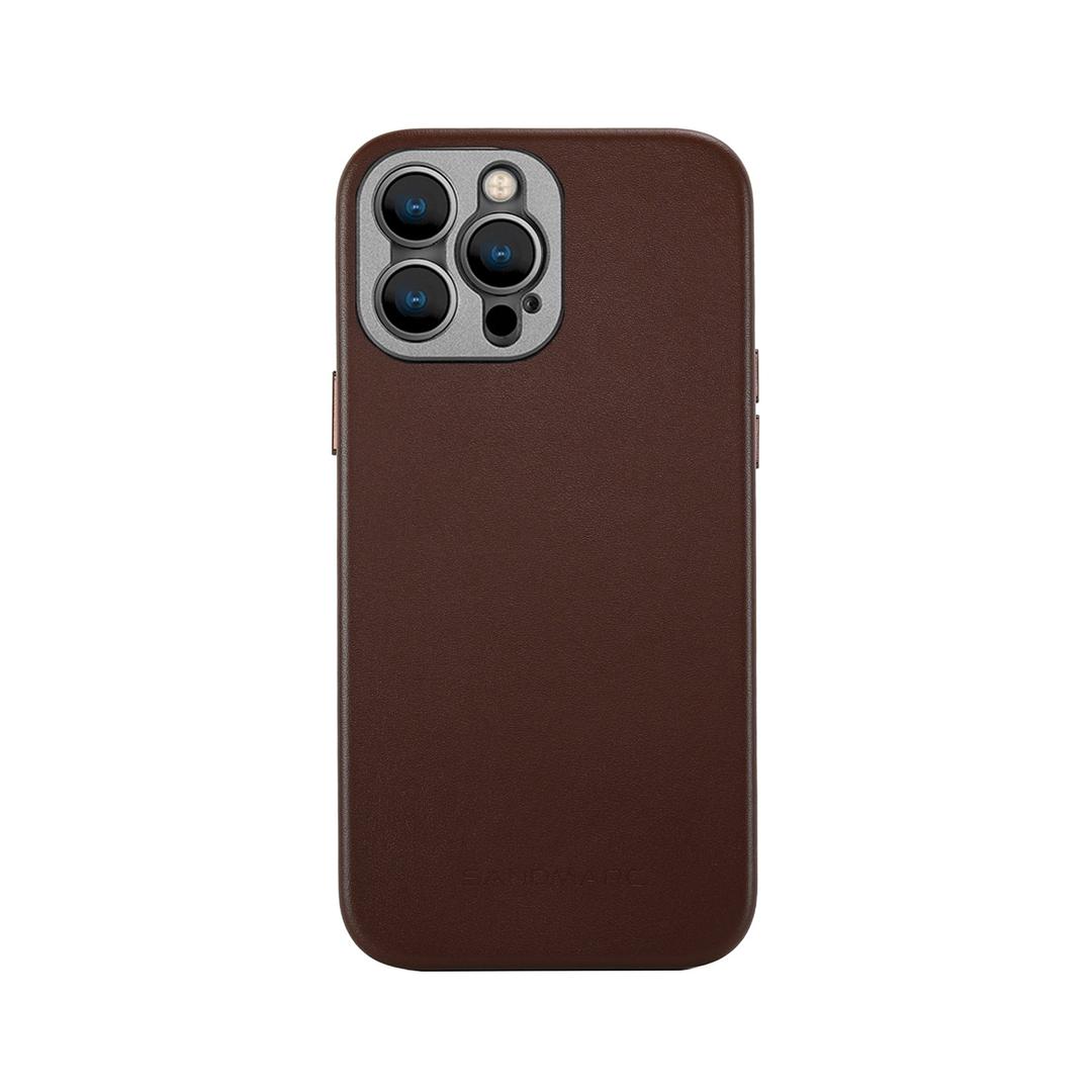 Pro Leather Case - iPhone 13 Pro (Magnet Enabled) - Brown
