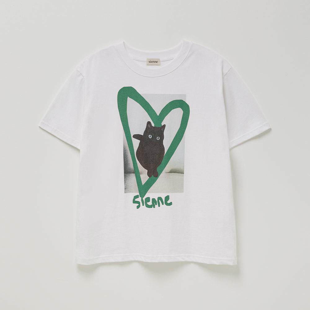 [29CM 단독] Love Cat Graphic Top (Green)