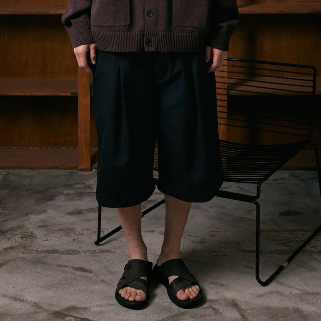 워크 코튼 버뮤다 팬츠 - 베이지