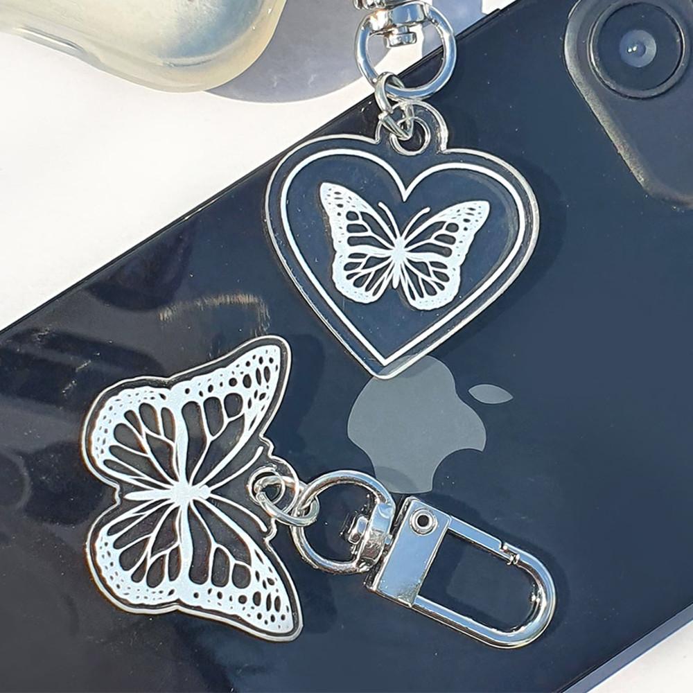 흑백 나비 키링 키홀더 아크릴 에어팟 버즈라이브 백참 가방 아크릴참 악세사리
