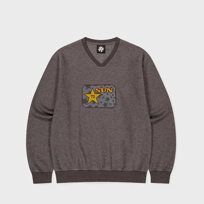 Star V Sweat Heather Brown